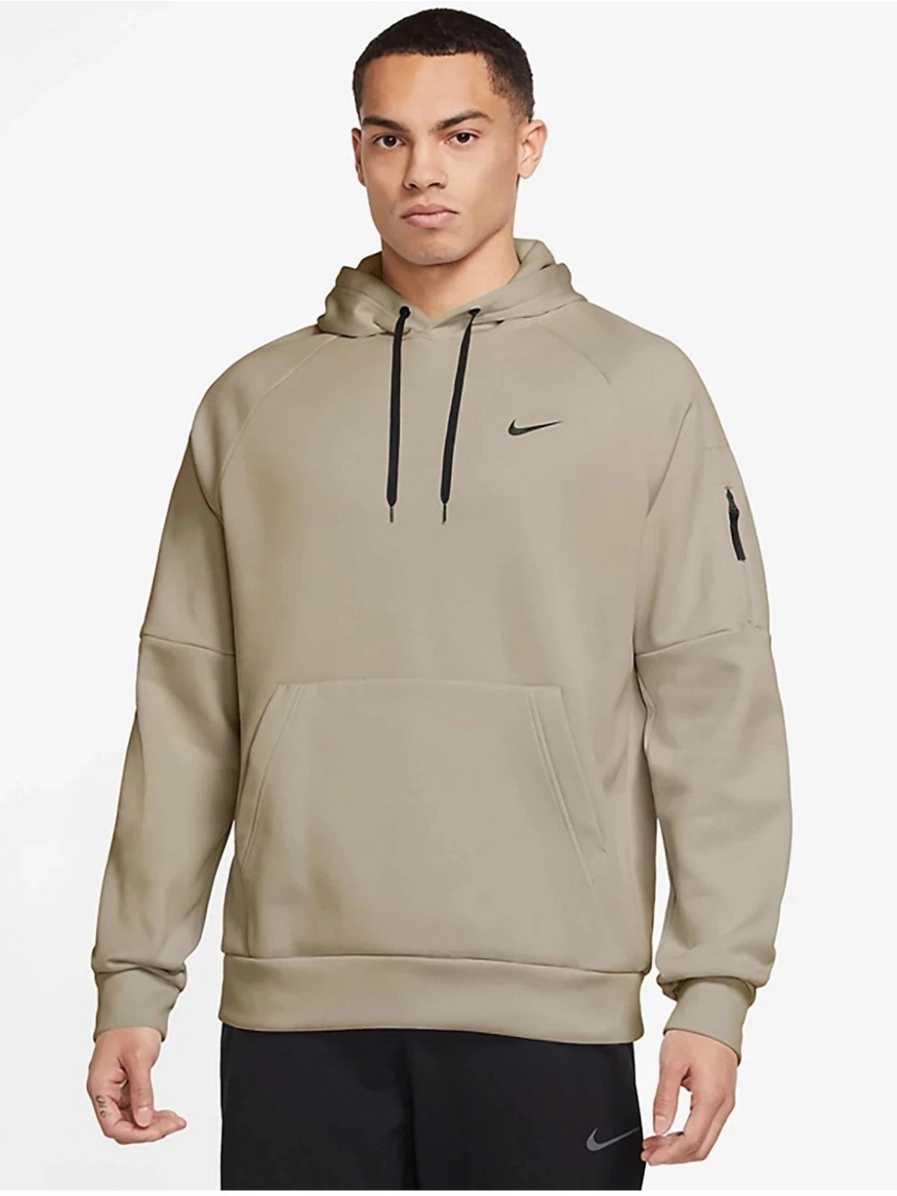 Nike Therma-Fit Pullover Fitness Tan/Khaki Fitness Hoodie DQ4834-251 Mens Medium